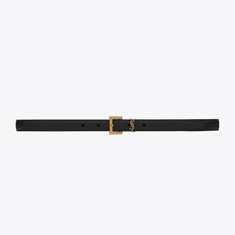 Saint Laurent YSL NARROW MONOGRAM BELT